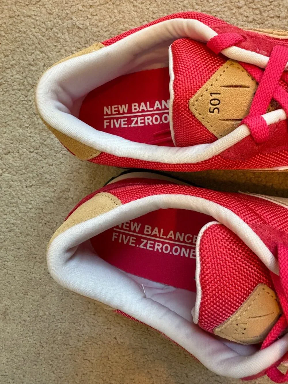 New Balance 501 Women's Running Walking Sneakers Size 12 Pink Tan NWOT